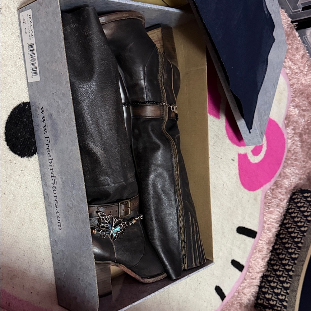 Freebird Black Leather Boots